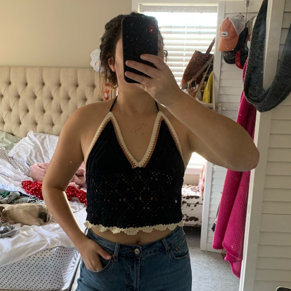 Crochet knit top